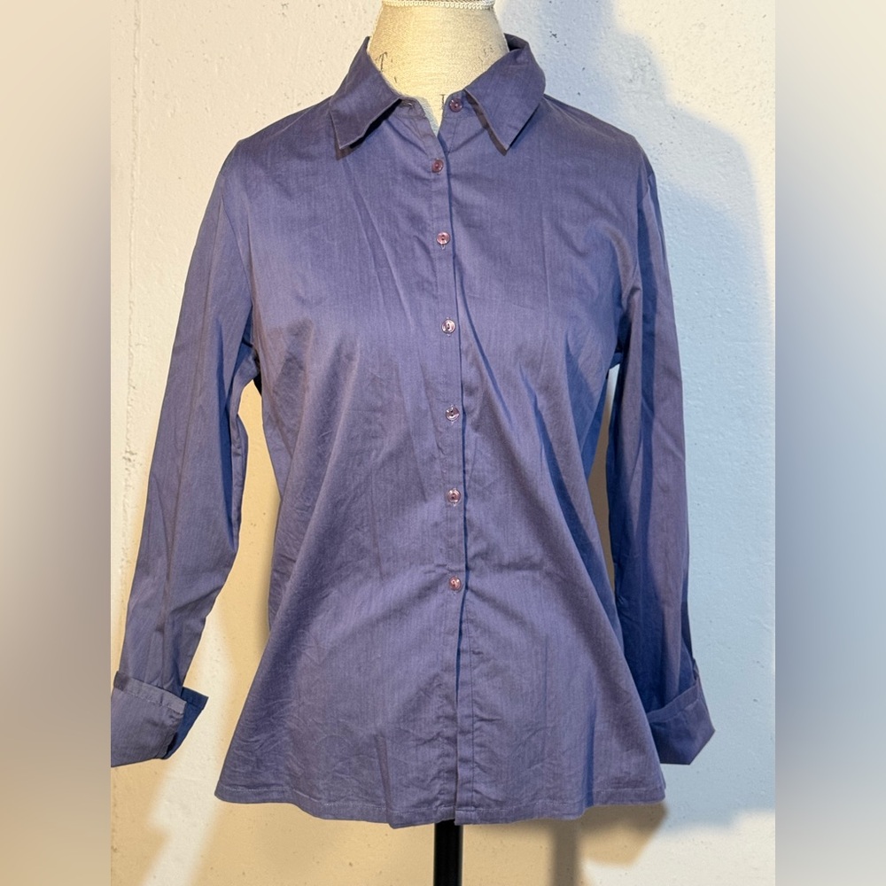 Studio Works Purple Button-Up Shirt